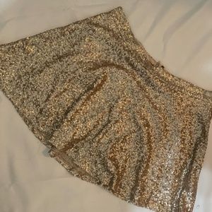 Bethany Moto rose pink sequin skirt
